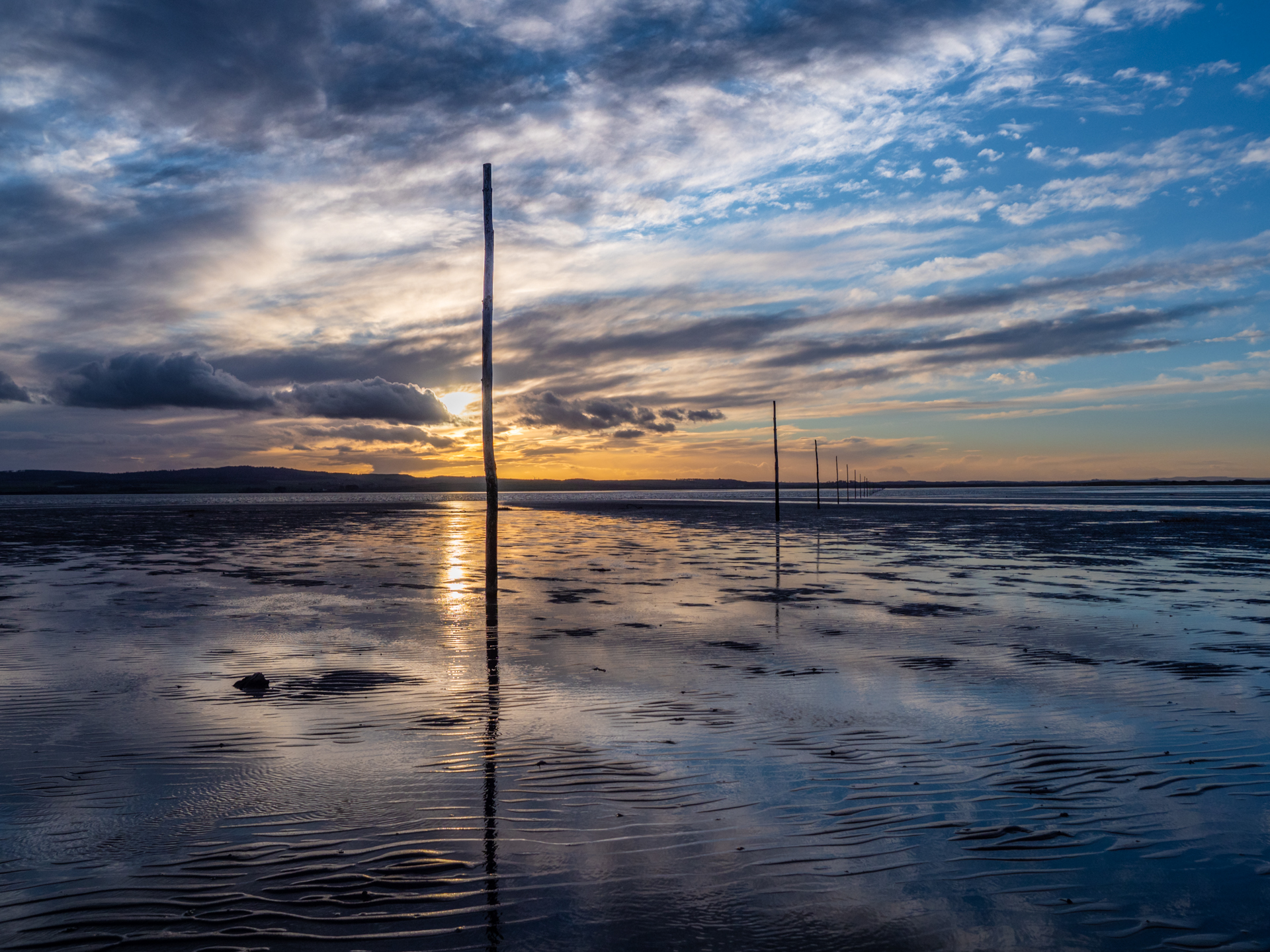 Pilgrims Way at Lindisfarn shot at sunset