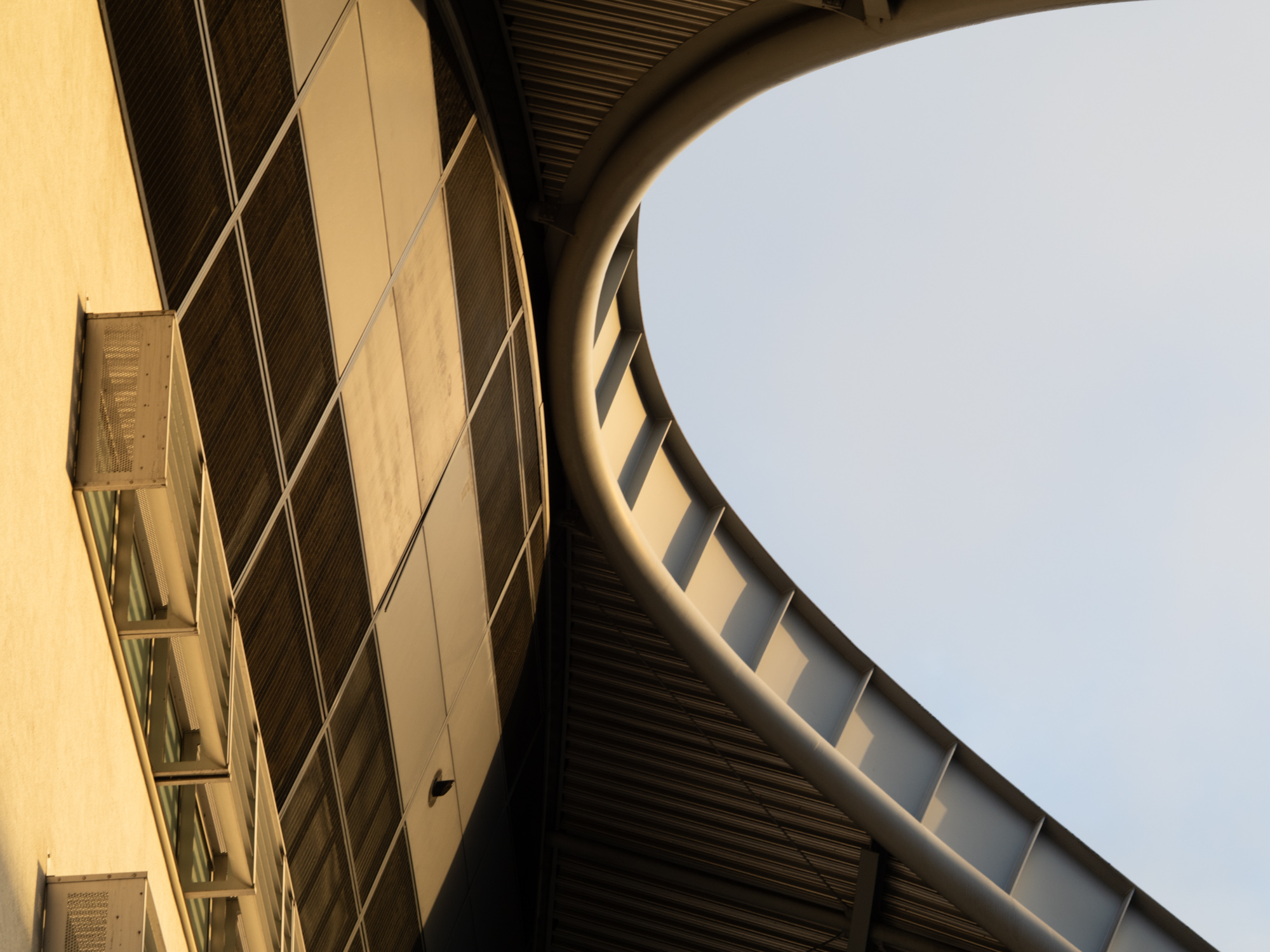 GCSE photography may include abstract and architecture photography like this photo of a curved roofline of a building.