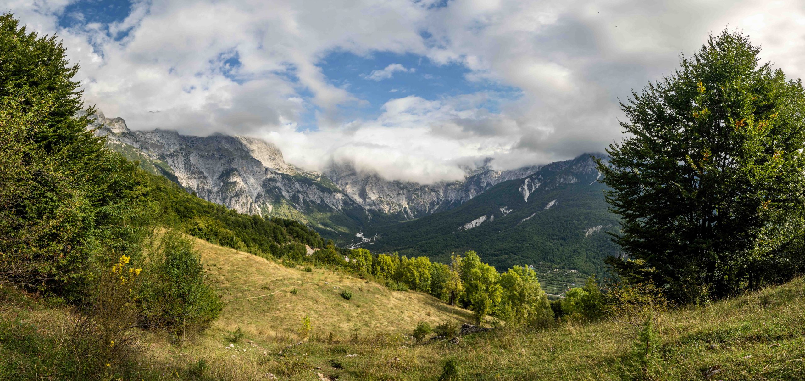 a panoramic image of mountains
