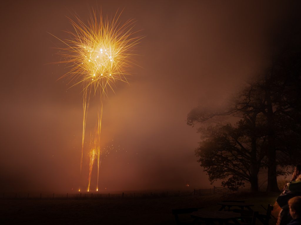 A firework display.
