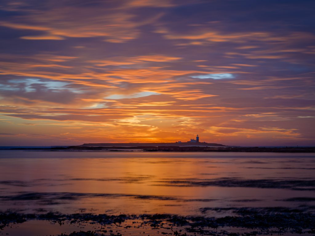 Coquet Island at sunrise, photographed on a Northumberland Photography Workshop